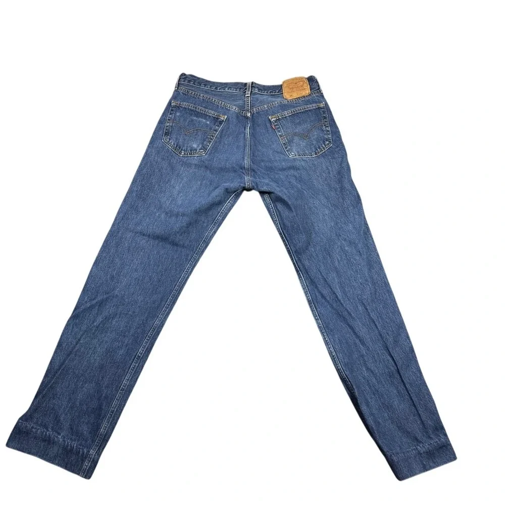 VTG Levis 501 Mens Straight Leg Blue Denim Jeans 32x32 Medium Wash USA Made 90s‎